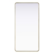 Elegant Decor Contour Metal Rectangle Mirror 30X60