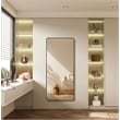 Elegant Decor Contour Metal Rectangle Mirror 32X72 In Black