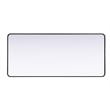 Elegant Decor Contour Metal Rectangle Mirror 32X72 In Black