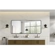 Elegant Decor Contour Metal Rectangle Mirror 32X72 In Black