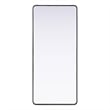 Elegant Decor Contour Metal Rectangle Mirror 32X72 In Black