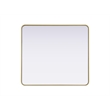 Elegant Decor Contour Metal Rectangle Mirror 36X40