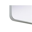 Elegant Decor Contour Metal Square Mirror 42X42 In Silver