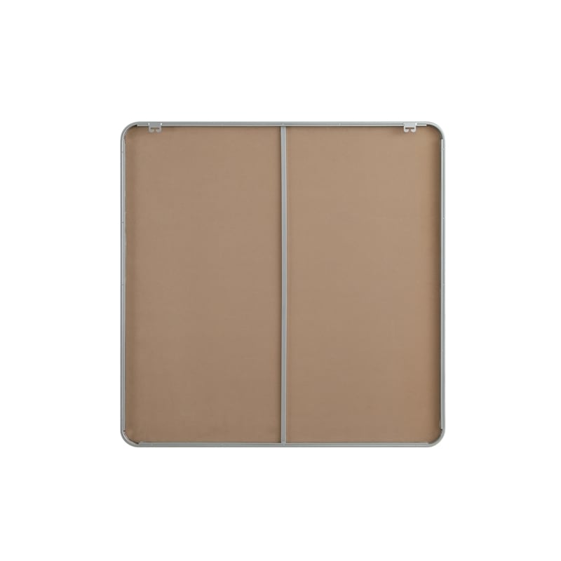 Elegant Decor Contour Metal Square Mirror 42X42 In Silver