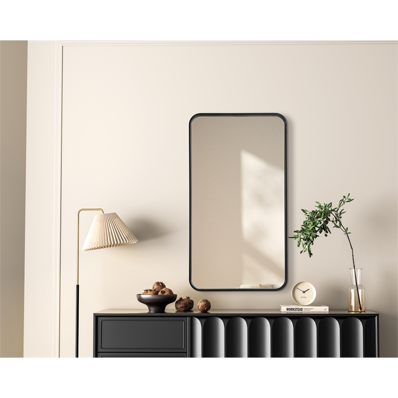 Elegant Decor Contour Metal Rectangle Mirror 20X36