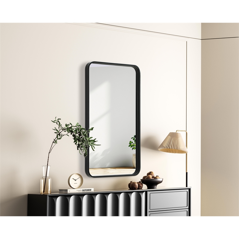 Elegant Decor Contour Metal Rectangle Mirror 20X36
