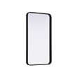 Elegant Decor Contour Metal Rectangle Mirror 20X36