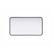 Elegant Decor Contour Metal Rectangle Mirror 20X36