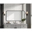 Elegant Decor Contour Metal Rectangle Mirror 20X36