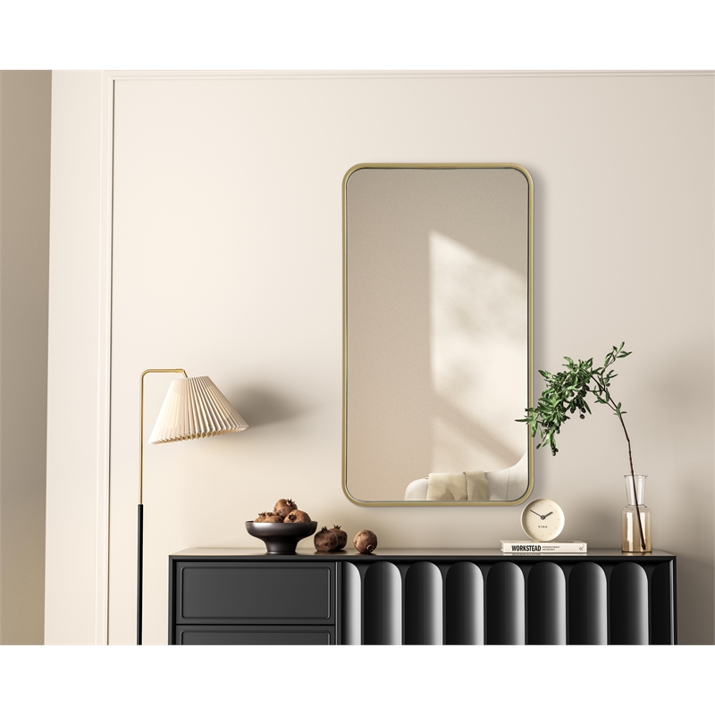 Elegant Decor Contour Metal Rectangle Mirror 20X36
