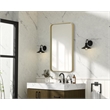 Elegant Decor Contour Metal Rectangle Mirror 20X36