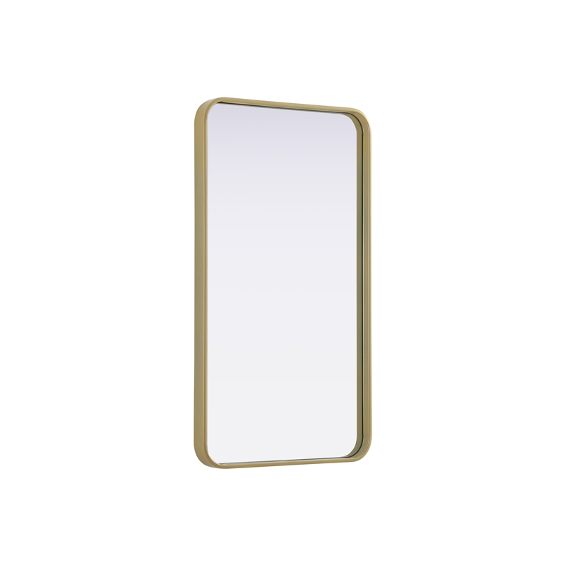Elegant Decor Contour Metal Rectangle Mirror 20X36