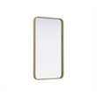Elegant Decor Contour Metal Rectangle Mirror 20X36