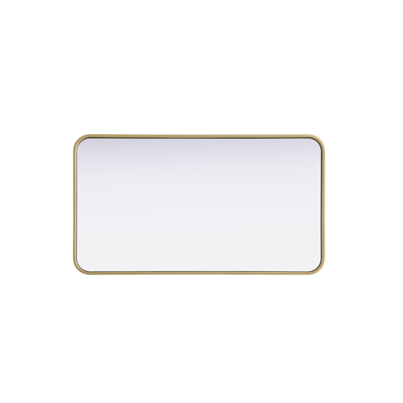 Elegant Decor Contour Metal Rectangle Mirror 20X36