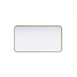 Elegant Decor Contour Metal Rectangle Mirror 20X36