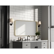 Elegant Decor Contour Metal Rectangle Mirror 20X36