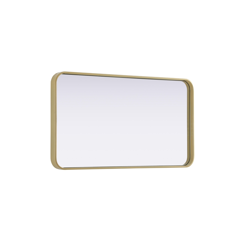 Elegant Decor Contour Metal Rectangle Mirror 20X36