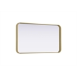 Elegant Decor Contour Metal Rectangle Mirror 20X36