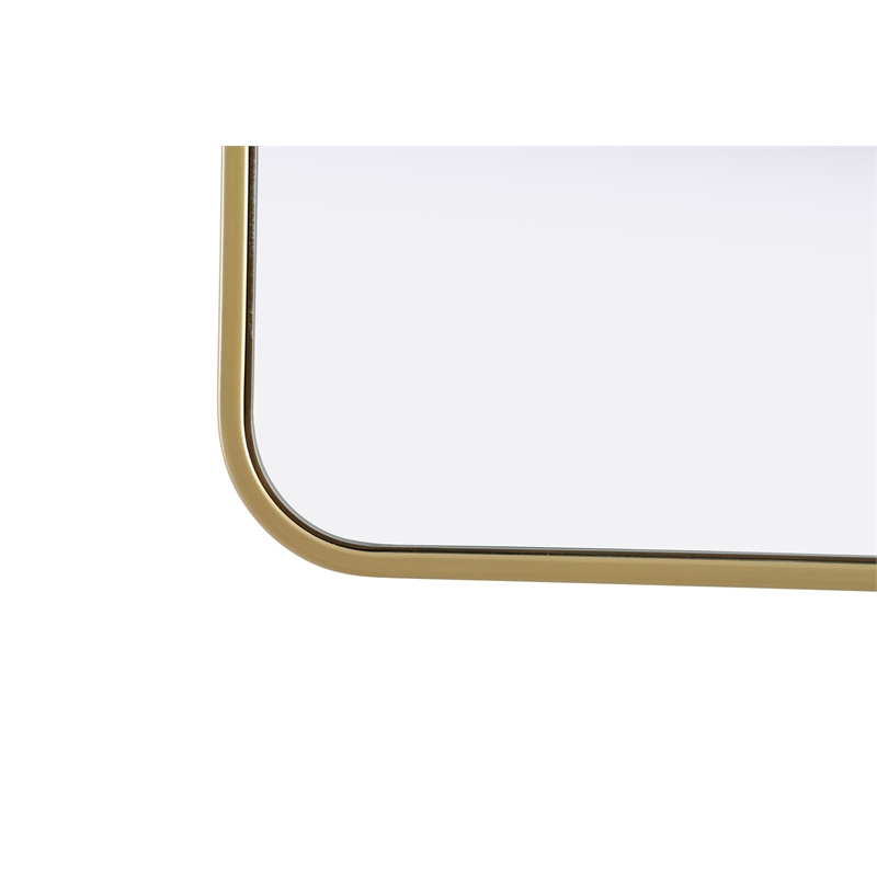 Elegant Decor Contour Metal Rectangle Mirror 20X36