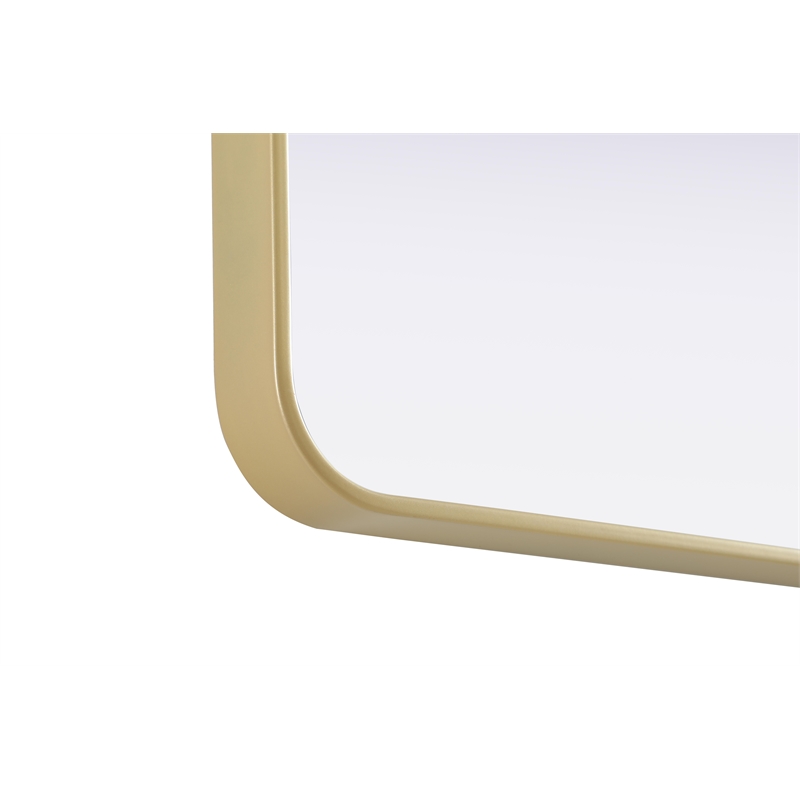 Elegant Decor Contour Metal Rectangle Mirror 20X36