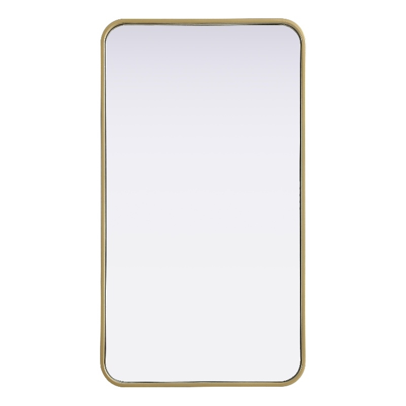 Elegant Decor Contour Metal Rectangle Mirror 20X36