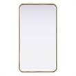 Elegant Decor Contour Metal Rectangle Mirror 20X36