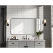 Elegant Decor Contour Metal Rectangle Mirror 20X36