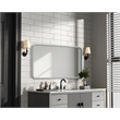 Elegant Decor Contour Metal Rectangle Mirror 20X36