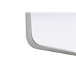 Elegant Decor Contour Metal Rectangle Mirror 20X36