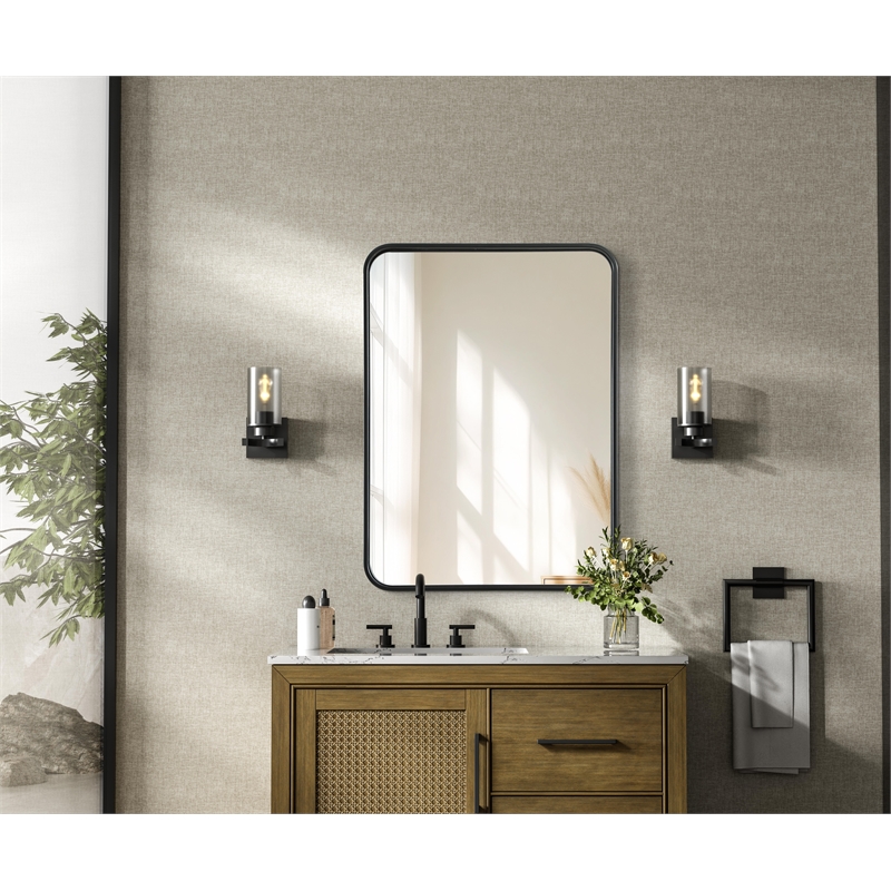 Elegant Decor Contour Metal Rectangle Mirror 22X30