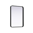 Elegant Decor Contour Metal Rectangle Mirror 22X30