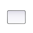Elegant Decor Contour Metal Rectangle Mirror 22X30
