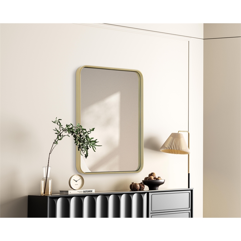 Elegant Decor Contour Metal Rectangle Mirror 22X30