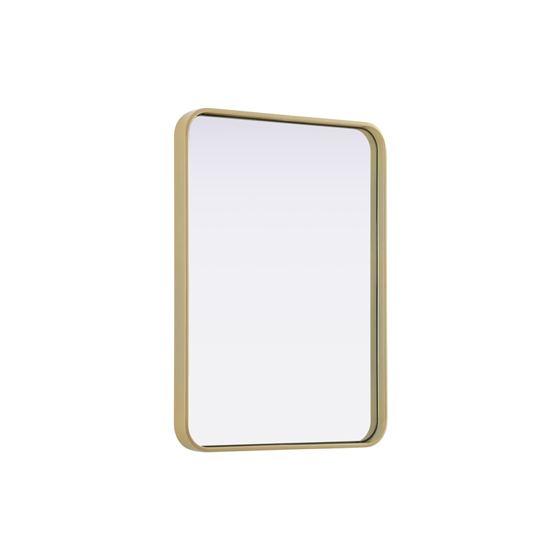 Elegant Decor Contour Metal Rectangle Mirror 22X30