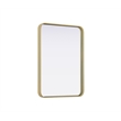 Elegant Decor Contour Metal Rectangle Mirror 22X30