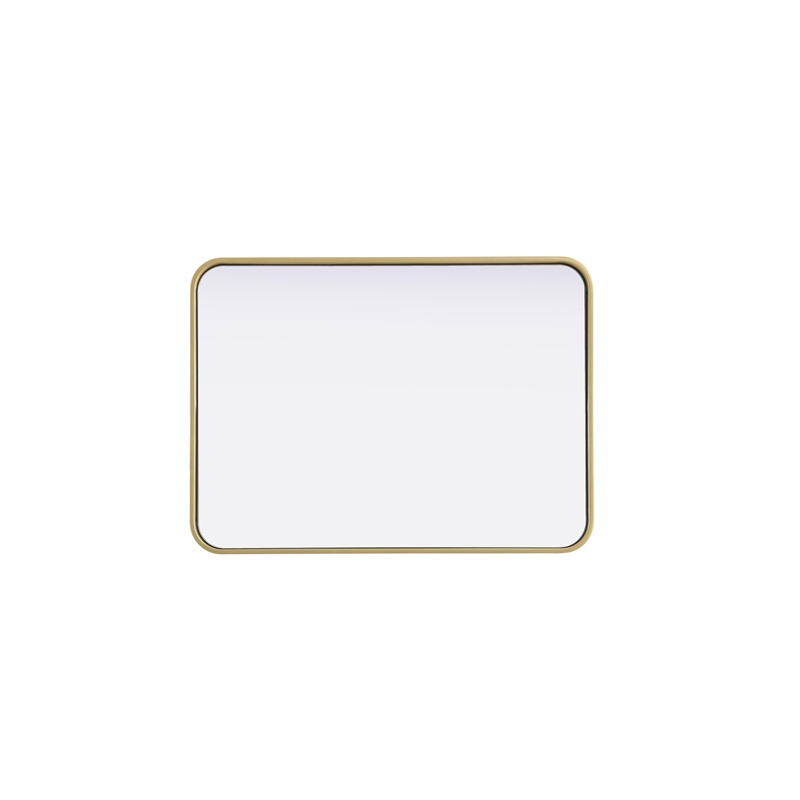 Elegant Decor Contour Metal Rectangle Mirror 22X30