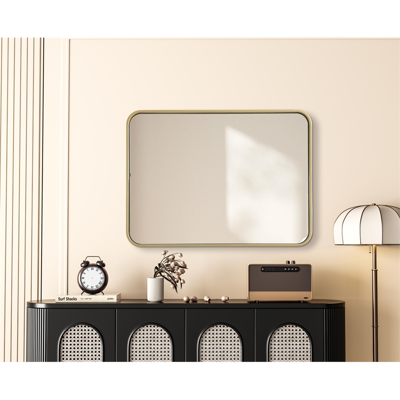 Elegant Decor Contour Metal Rectangle Mirror 22X30