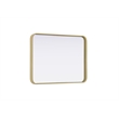 Elegant Decor Contour Metal Rectangle Mirror 22X30