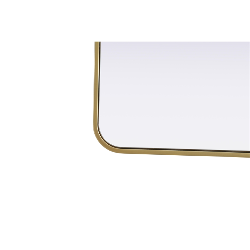 Elegant Decor Contour Metal Rectangle Mirror 22X30