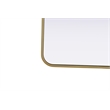 Elegant Decor Contour Metal Rectangle Mirror 22X30