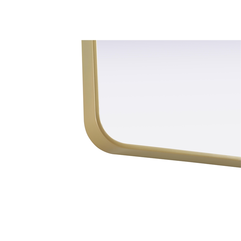 Elegant Decor Contour Metal Rectangle Mirror 22X30