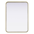 Elegant Decor Contour Metal Rectangle Mirror 22X30