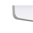 Elegant Decor Contour Metal Rectangle Mirror 22X30
