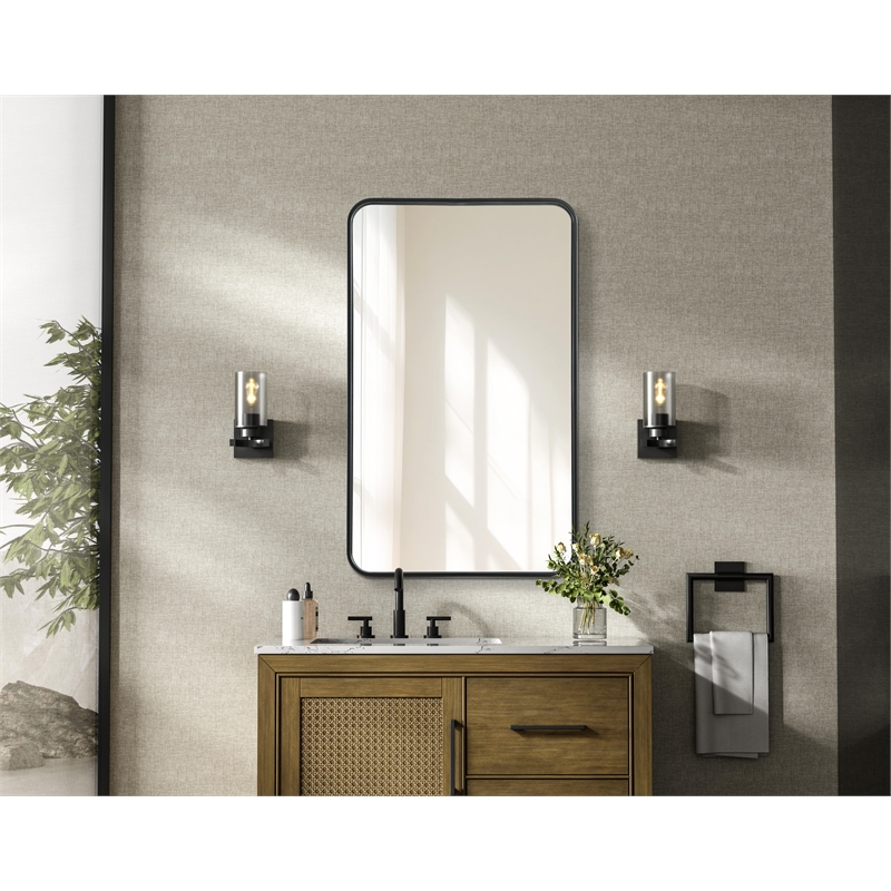Elegant Decor Contour Metal Rectangle Mirror 22X36