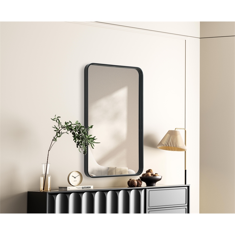 Elegant Decor Contour Metal Rectangle Mirror 22X36