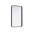 Elegant Decor Contour Metal Rectangle Mirror 22X36