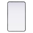 Elegant Decor Contour Metal Rectangle Mirror 22X36