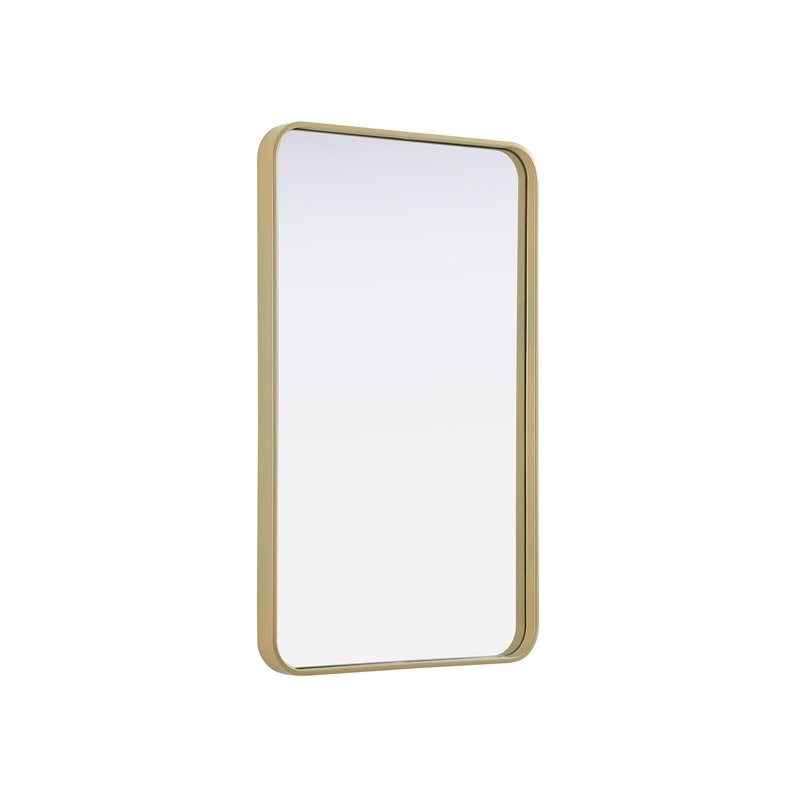 Elegant Decor Contour Metal Rectangle Mirror 22X36