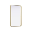 Elegant Decor Contour Metal Rectangle Mirror 22X36