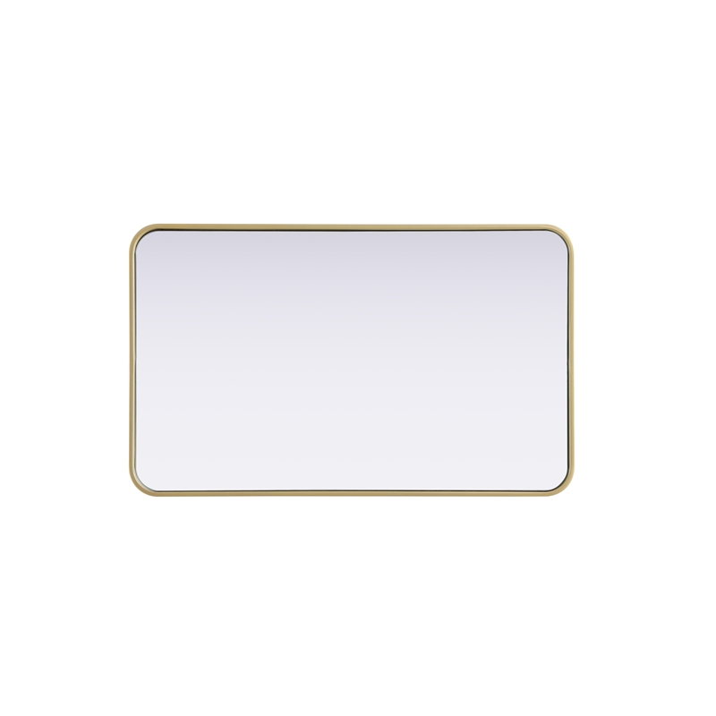 Elegant Decor Contour Metal Rectangle Mirror 22X36